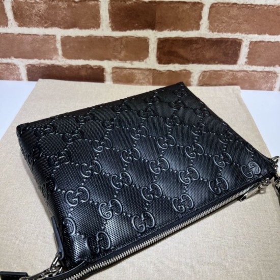 Replica Gucci Jumbo GG Medium Messenger Men Bag 696009 Black Fake Gucci Jumbo GG Medium Messenger Men Bag 696009 Black Replica