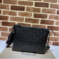 Fake Gucci Jumbo GG Medium Messenger Men Bag 696009 Black Replica