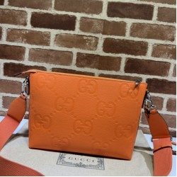 Replica Gucci Jumbo GG Medium Messenger Men Bag 696009 Orange