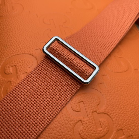 Replica Gucci Jumbo GG Medium Messenger Men Bag 696009 Orange