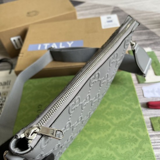 Replica Gucci Jumbo GG Medium Messenger Men Bag 696009 Gray Fake Gucci Jumbo GG Medium Messenger Men Bag 696009 Gray Replica