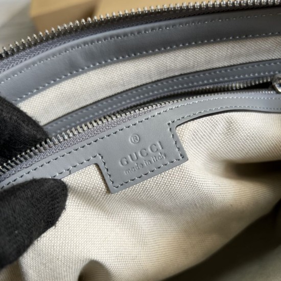 Replica Gucci Jumbo GG Medium Messenger Men Bag 696009 Gray Fake Gucci Jumbo GG Medium Messenger Men Bag 696009 Gray Replica