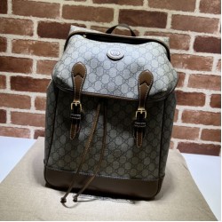 Fake Gucci Medium backpack with Interlocking G Men 696013 Brown Replica