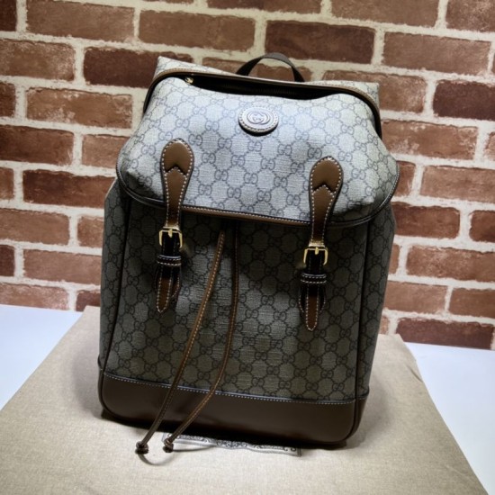 Replica Gucci Medium backpack with Interlocking G Men 696013 Brown Fake Gucci Medium backpack with Interlocking G Men 696013 Brown Replica