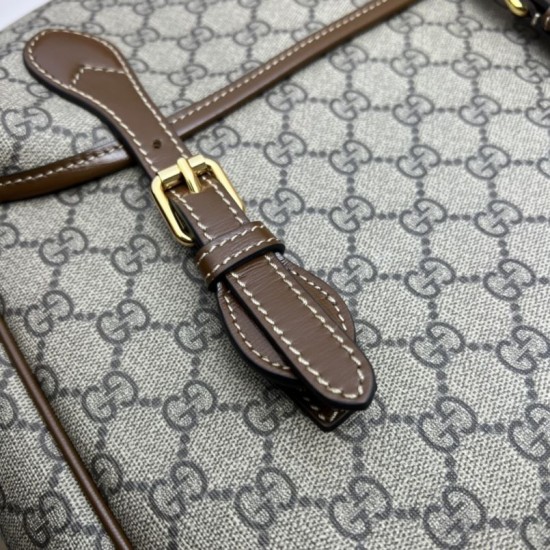 Replica Gucci Medium backpack with Interlocking G Men 696013 Brown Fake Gucci Medium backpack with Interlocking G Men 696013 Brown Replica