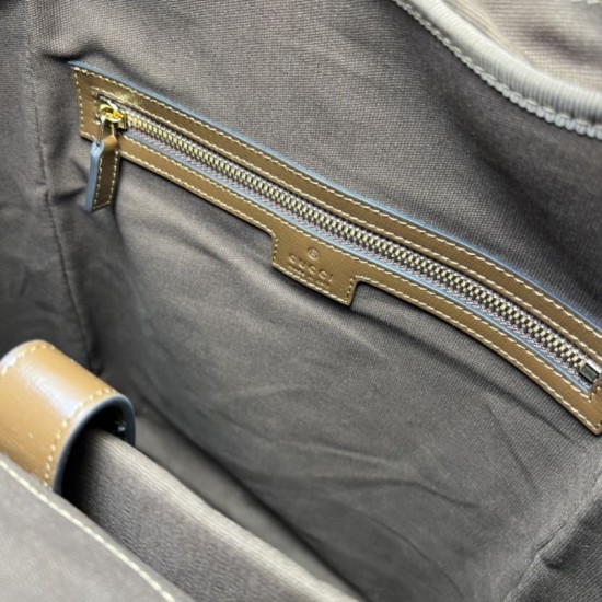 Replica Gucci Medium backpack with Interlocking G Men 696013 Brown Fake Gucci Medium backpack with Interlocking G Men 696013 Brown Replica