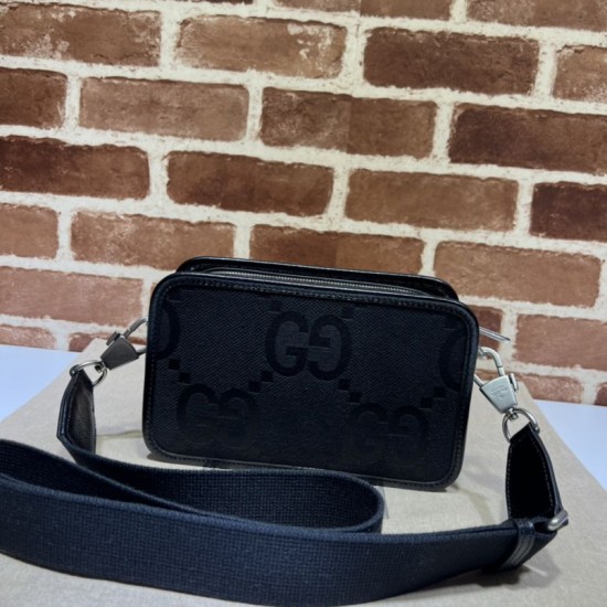 Fake Gucci Jumbo GG mini bag 696075 Black Replica Replica Gucci Jumbo GG mini bag 696075 Black
