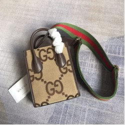 Fake Gucci Jumbo GG mini tote bag 699406 Brown Replica