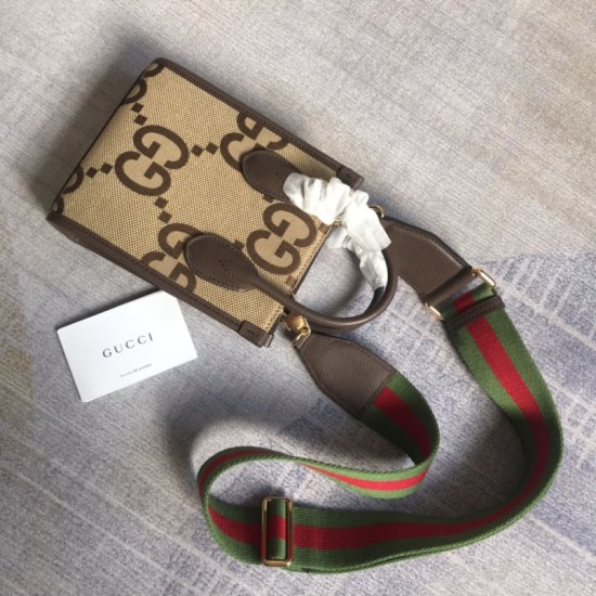 Fake Gucci Jumbo GG mini tote bag 699406 Brown Replica
