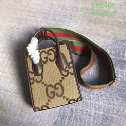 Fake Gucci Jumbo GG mini tote bag 699406 Brown Replica