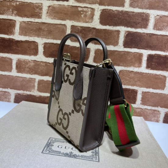 Fake Gucci Jumbo GG mini tote bag 699406 Camel Replica Replica Gucci Jumbo GG mini tote bag 699406 Camel