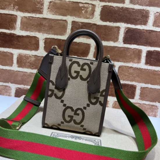 Fake Gucci Jumbo GG mini tote bag 699406 Camel Replica Replica Gucci Jumbo GG mini tote bag 699406 Camel