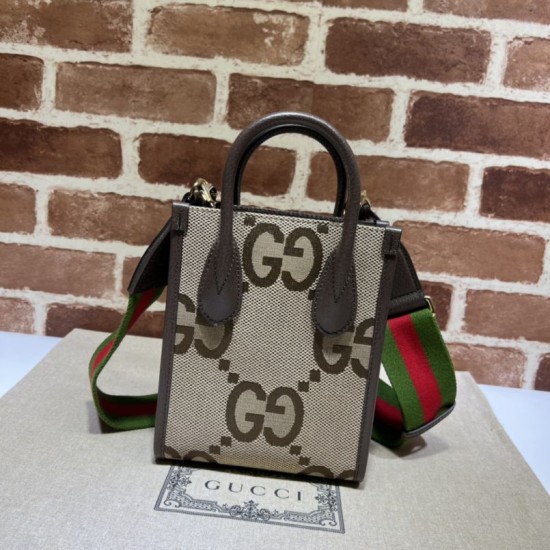 Fake Gucci Jumbo GG mini tote bag 699406 Camel Replica Replica Gucci Jumbo GG mini tote bag 699406 Camel