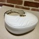 Replica Gucci GG Marmont half Moon Shaped Mini Bag 699514 White Replica Gucci GG Marmont half Moon Shaped Mini Bag 699514 White