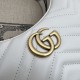 Replica Gucci GG Marmont half Moon Shaped Mini Bag 699514 White Replica Gucci GG Marmont half Moon Shaped Mini Bag 699514 White