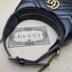 Fake Gucci GG Marmont half Moon Shaped Mini Bag 699514 Black Replica