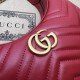 Replica Gucci GG Marmont half Moon Shaped Mini Bag 699514 Red