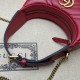 Replica Gucci GG Marmont half Moon Shaped Mini Bag 699514 Red