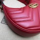 Replica Gucci GG Marmont half Moon Shaped Mini Bag 699514 Red