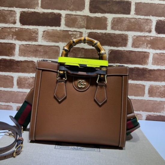 Fake Gucci Diana small tote bag 702721 Brown Replica