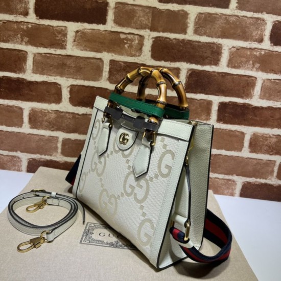 Fake Gucci Diana small tote bag 702721 White Replica