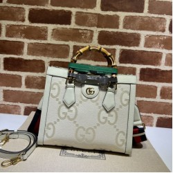 Fake Gucci Diana small tote bag 702721 White Replica
