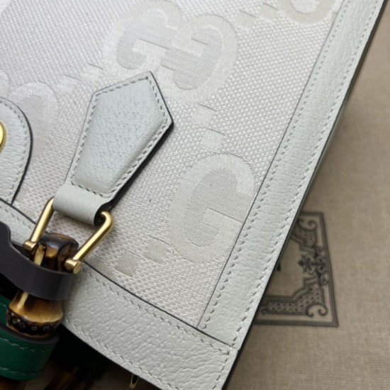 Fake Gucci Diana small tote bag 702721 White Replica