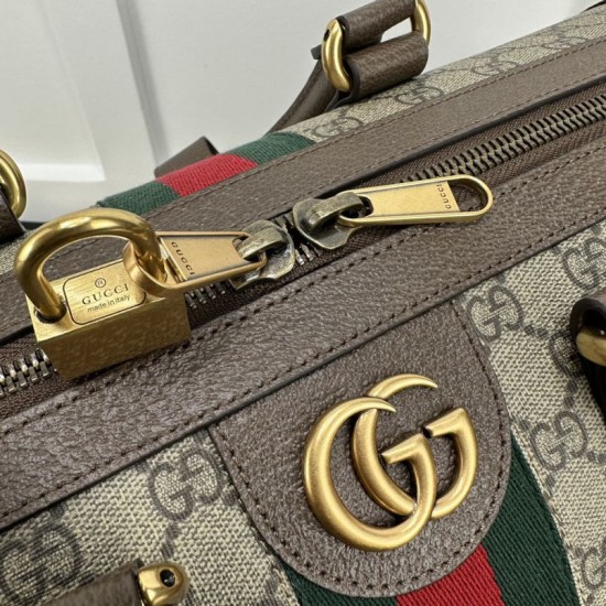 Fake Gucci Jumbo GG small duffle bag 724642 Brown 44cm Replica Fake Gucci Jumbo GG small duffle bag 724642 Brown 44cm Replica