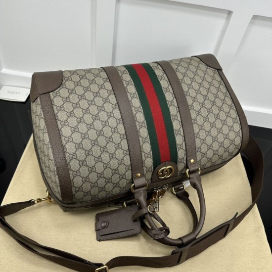 Fake Gucci Jumbo GG small duffle bag 724642 Brown 44cm Replica Fake Gucci Jumbo GG small duffle bag 724642 Brown 44cm Replica