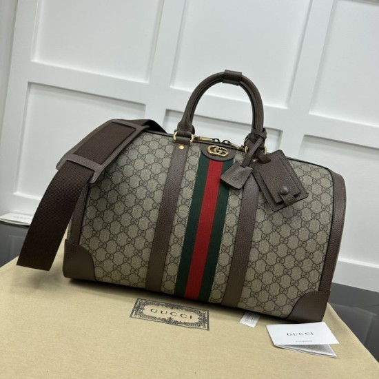 Fake Gucci Jumbo GG small duffle bag 724642 Brown 44cm Replica Fake Gucci Jumbo GG small duffle bag 724642 Brown 44cm Replica
