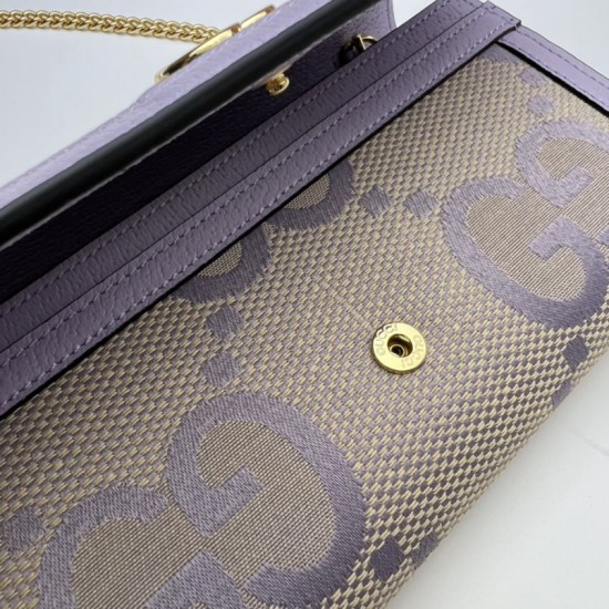 Replica Gucci Ophidia jumbo GG continental wallet 726497 Purple