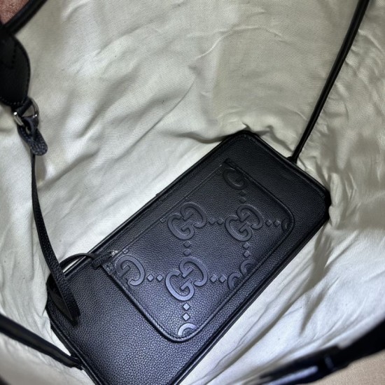 Replica Gucci Jumbo GG Large Tote Bag 726755 Black Replica Gucci Jumbo GG Large Tote Bag 726755 Black