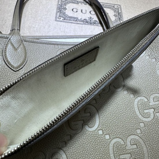 Replica Gucci Jumbo GG Large Tote Bag 726755 Gray Replica Gucci Jumbo GG Large Tote Bag 726755 Gray
