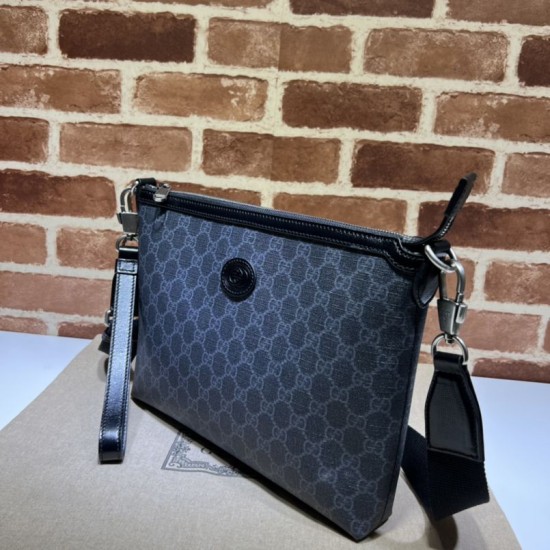 Fake Gucci Messenger bag with Interlocking G ‎726833 Black Replica