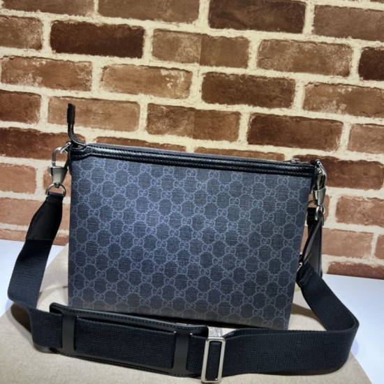 Fake Gucci Messenger bag with Interlocking G ‎726833 Black Replica