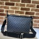 Fake Gucci Messenger bag with Interlocking G ‎726833 Black Replica
