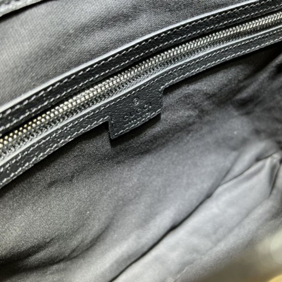 Replica Gucci Jumbo GG medium messenger bag 739668 Black Replica Gucci Jumbo GG medium messenger bag 739668 Black