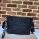 Replica Gucci Jumbo GG medium messenger bag 739668 Black Replica Gucci Jumbo GG medium messenger bag 739668 Black