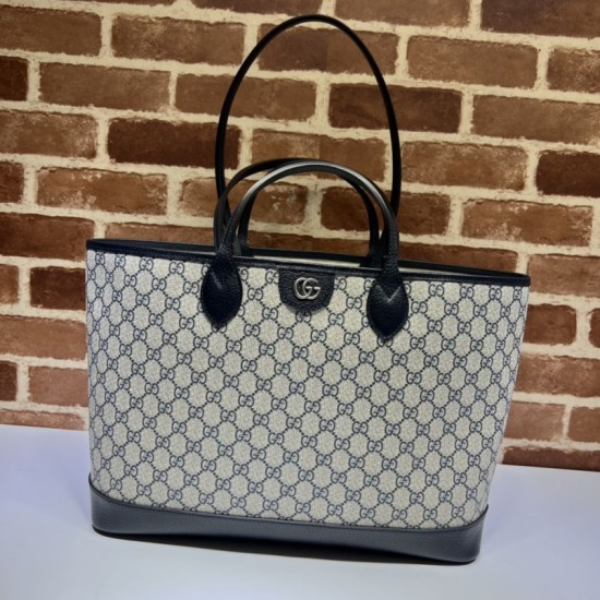 Replica Gucci Ophidia medium tote bag 739730 GG Supreme canvas Black Replica Gucci Ophidia medium tote bag 739730 GG Supreme canvas Black