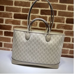 Fake Gucci Ophidia medium tote bag 739730 GG Supreme canvas Beige Replica