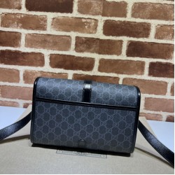 Fake Gucci GG messenger bag with Interlocking G 745679 Black Replica Replica Gucci GG messenger bag with Interlocking G 745679 Black