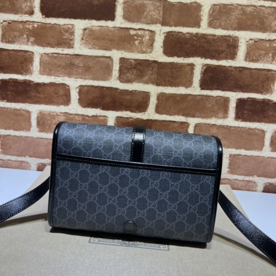 Replica Gucci GG messenger bag with Interlocking G 745679 Black