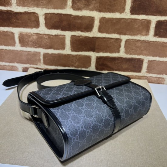 Replica Gucci GG messenger bag with Interlocking G 745679 Black