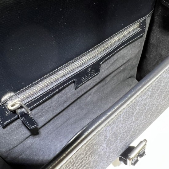 Replica Gucci GG messenger bag with Interlocking G 745679 Black