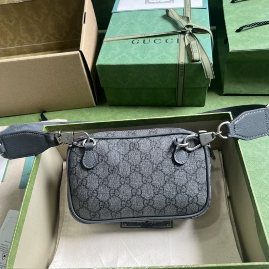 Fake Gucci Ophidia GG Mini Bag 746308 Gray Replica