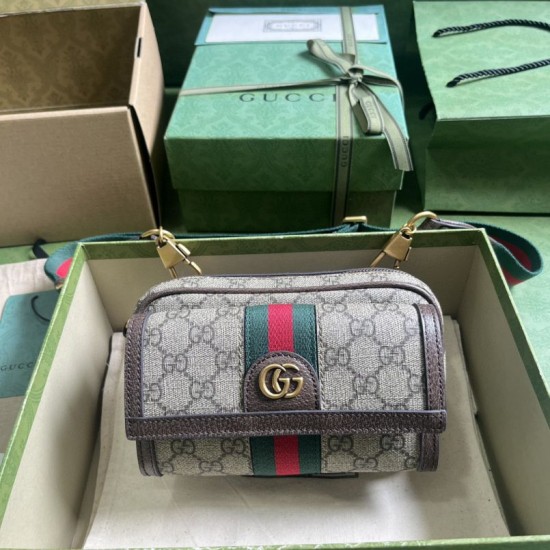 Replica Gucci Ophidia GG Mini Bag 746308 Brown