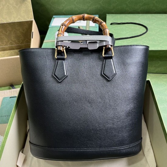 Fake Gucci Diana Medium Tote Bag 750394 Black Replica