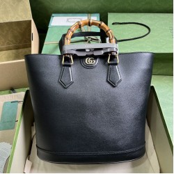Fake Gucci Diana Medium Tote Bag 750394 Black Replica