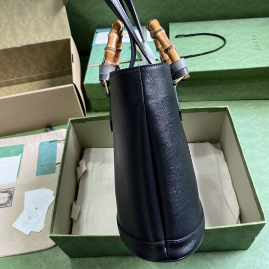Fake Gucci Diana Medium Tote Bag 750394 Black Replica
