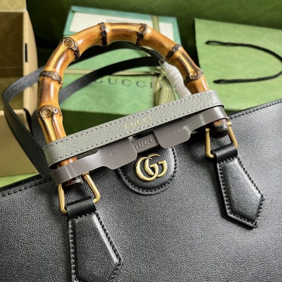 Fake Gucci Diana Medium Tote Bag 750394 Black Replica